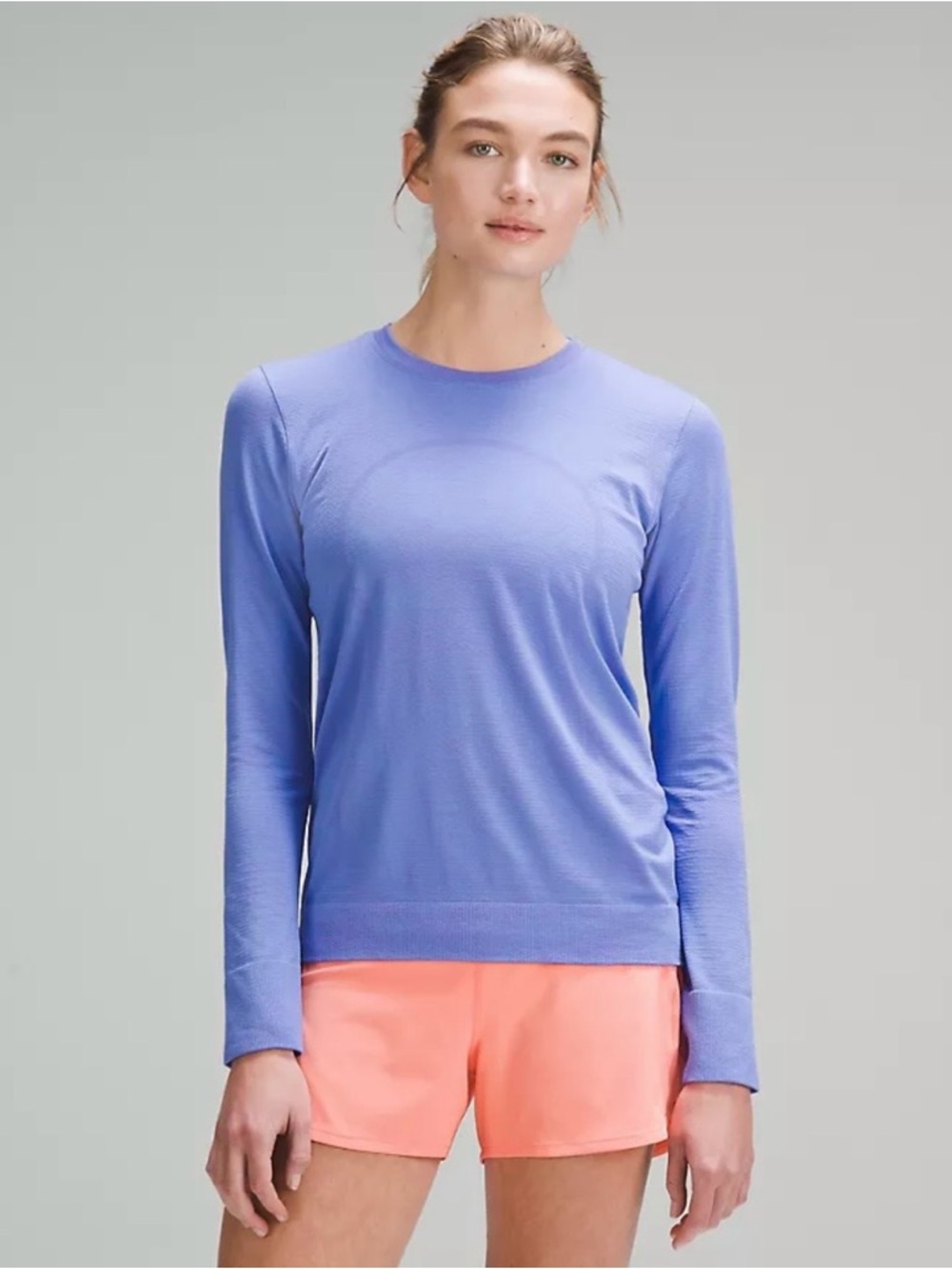 Swiftly Relaxed Long Sleeve Ripple Wave Wild Indigo/Sonic Pink